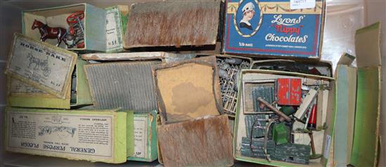 A collection of Britains farm animals, people, accessories and sets (some in original boxes (playworn)